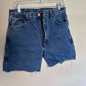 Vintage Wrangler Blue Denim High-Waisted Cutoff Shorts